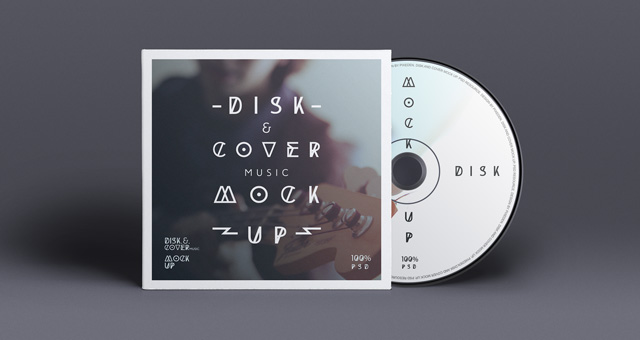 Psd CD Cover Disk Mock Up