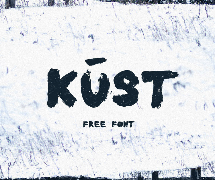 KUST Free Brush Font download
