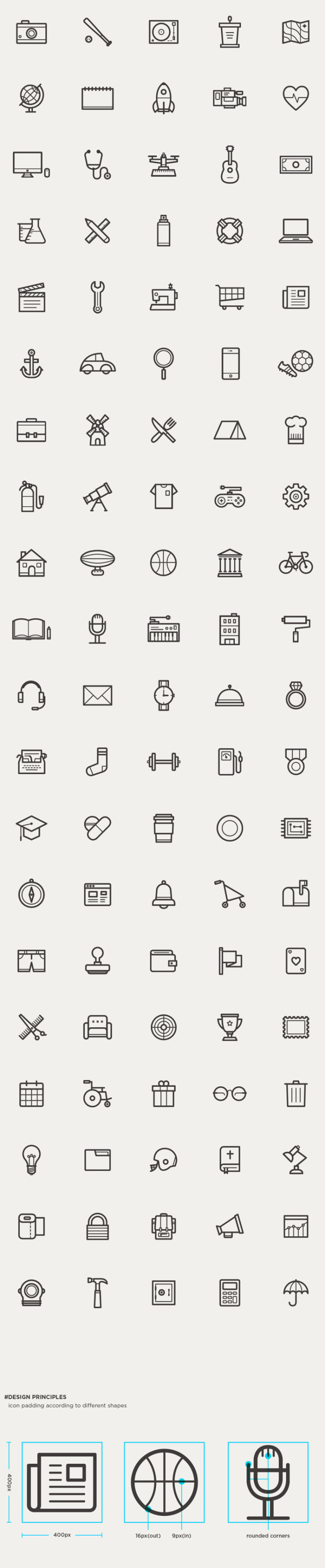 100-free-outline-icons