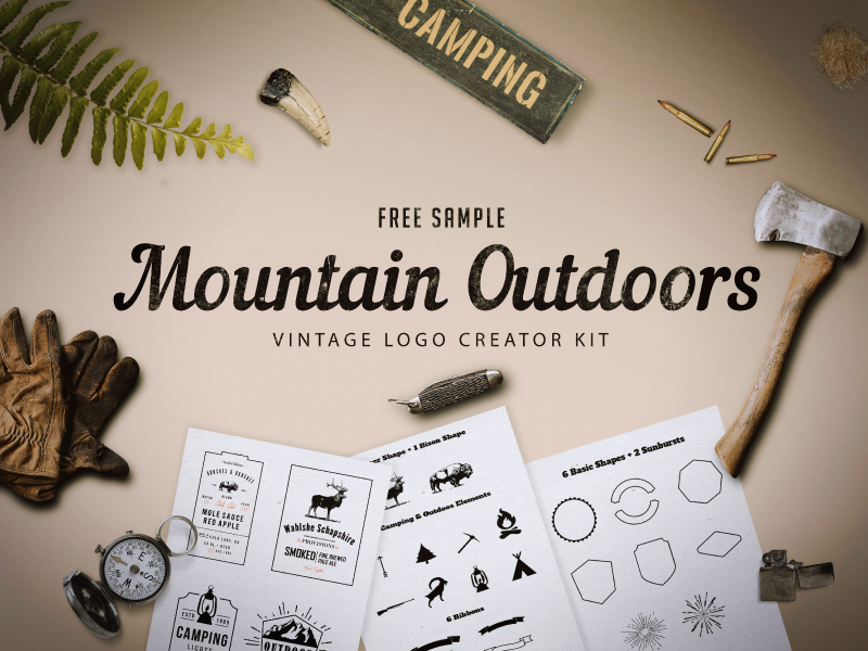 Mountain Outdoor Vintage Logo Kit