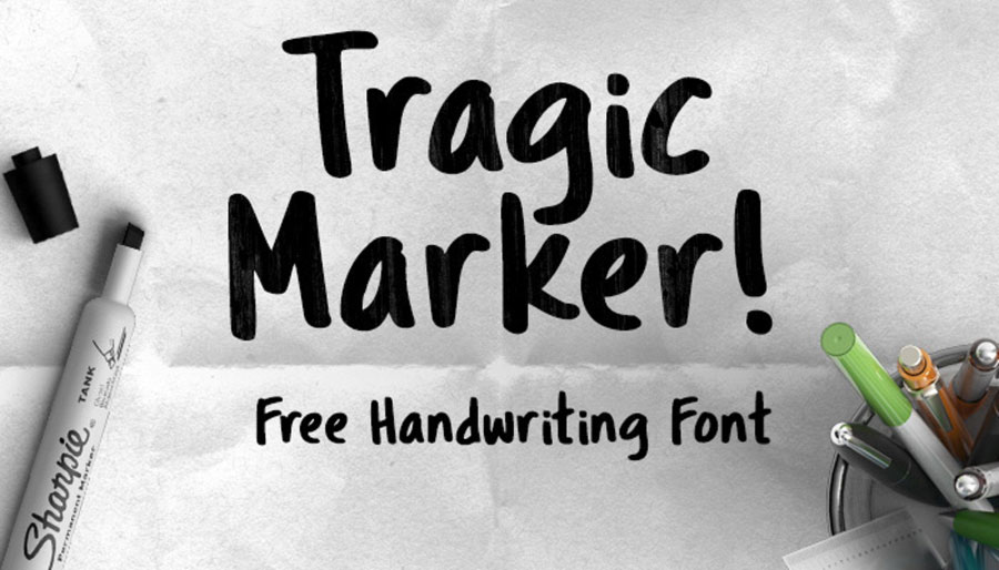 Tragic Marker free handwritten font