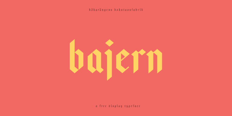 Bajern free Typeface
