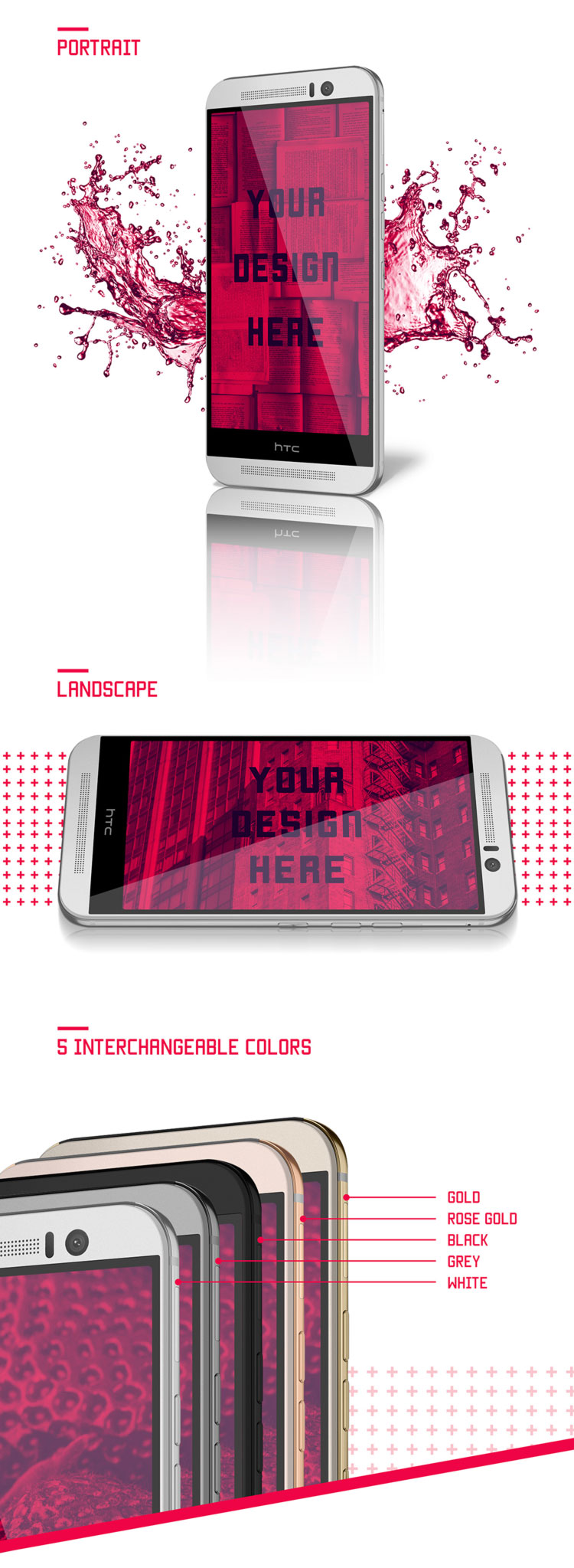HTC ONE M9 Mock Up