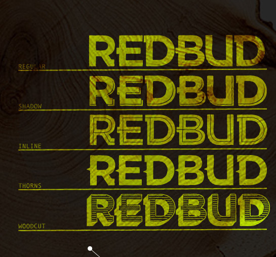 Free redbud font