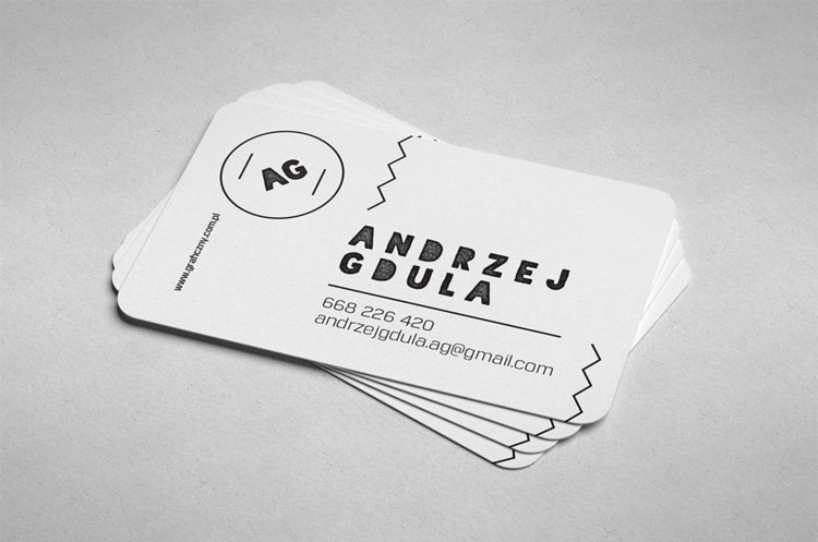 Rounded business cards mockup