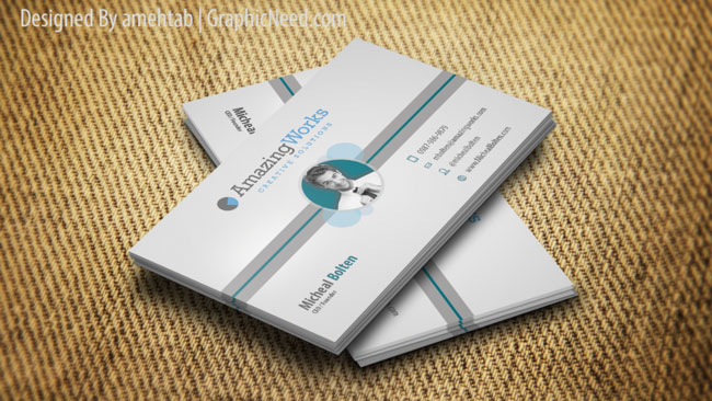 Creative One sided Free Business Card PSD