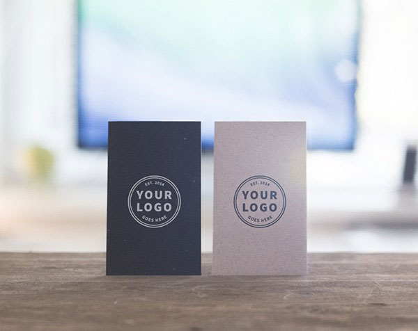 Standing Business Cards Mockups