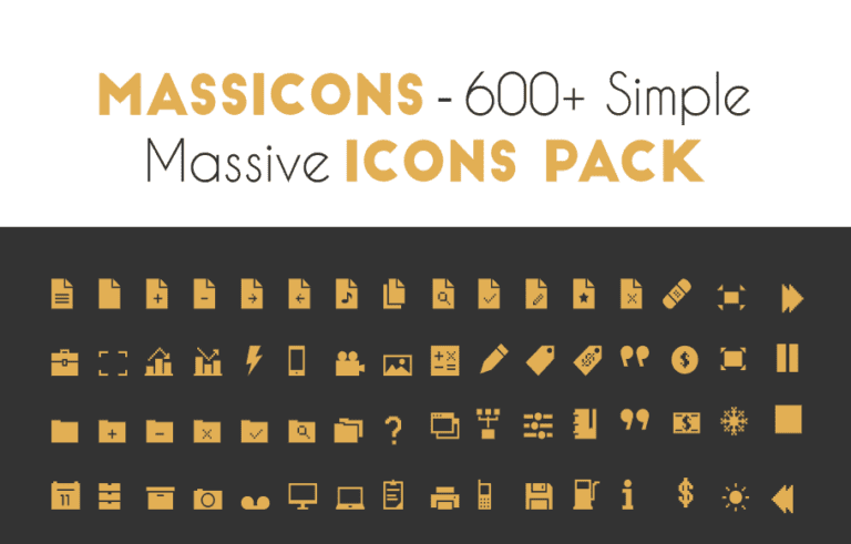 Massicons 600+ Free Icons Pack