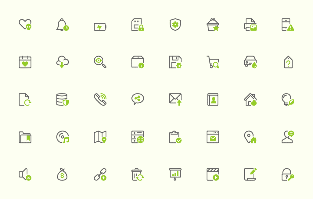 40 Free Mini Icons set