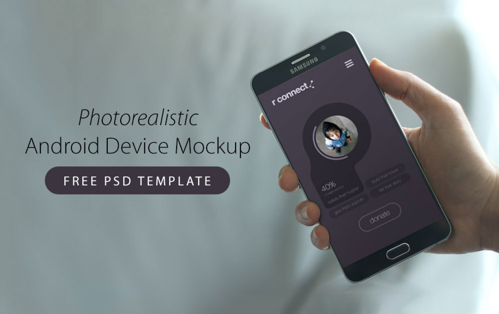 Photorealistic Android Device Mockup