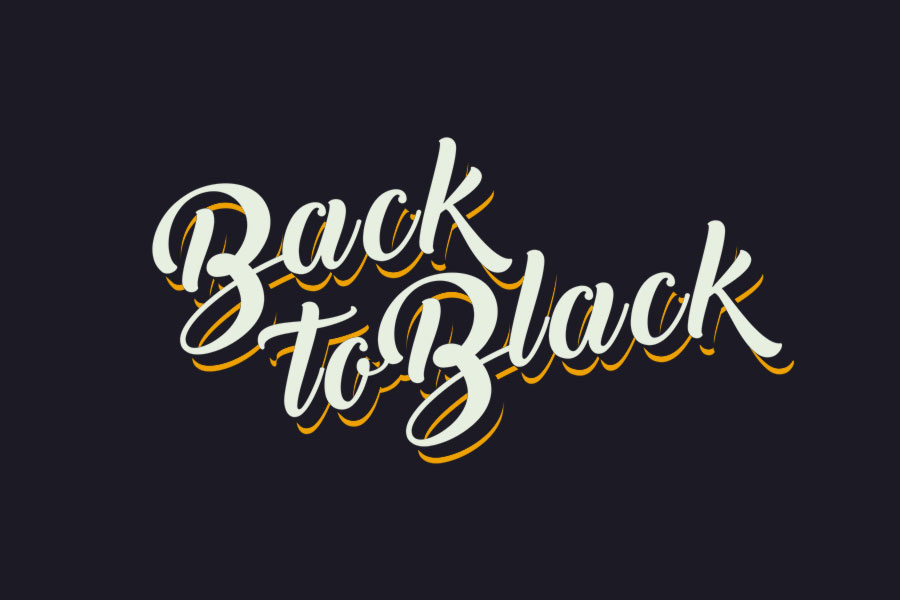 back-to-black free script font