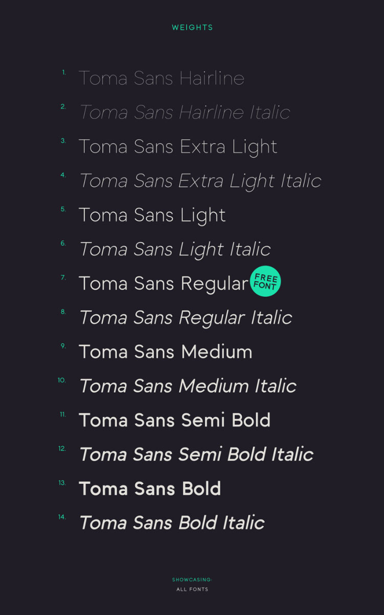 Toma Sans Free Typeface