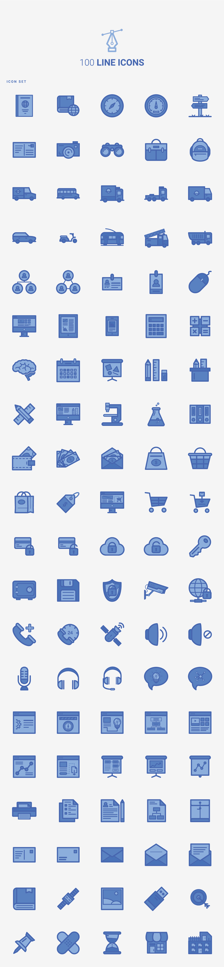 100-free-line-icons