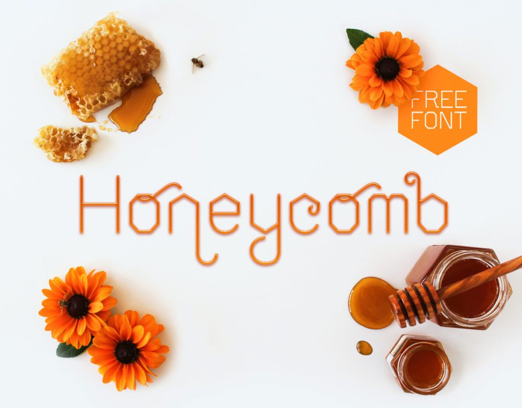 Honeycomb-free-display-font