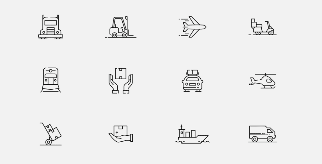 12 Free Logistic Transportation Vector Icons
