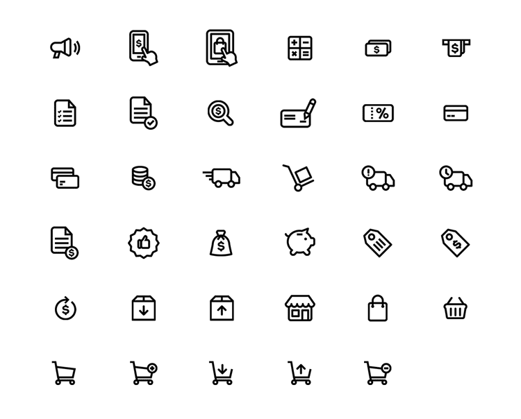 E-Commerce icons pack by Chanut-is By Cha