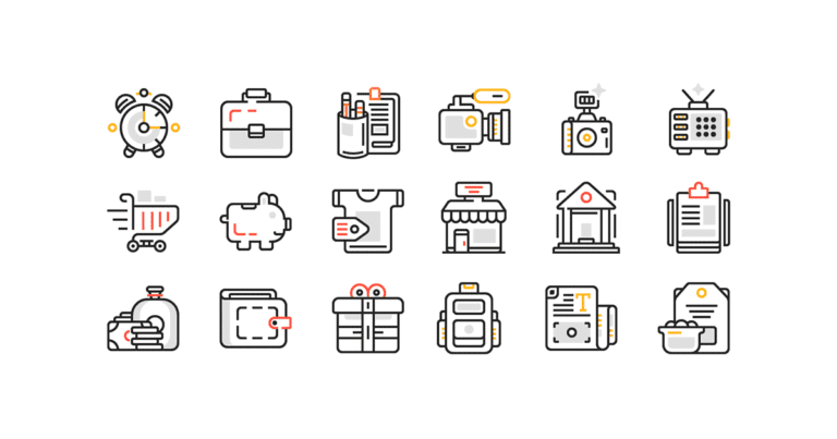 30 Free Web Design Line Icons