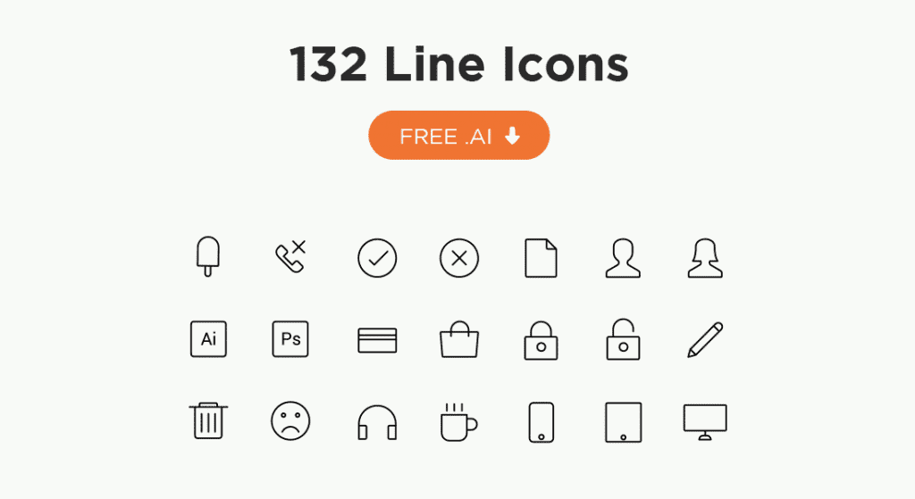 132 Free Line Vector Icons