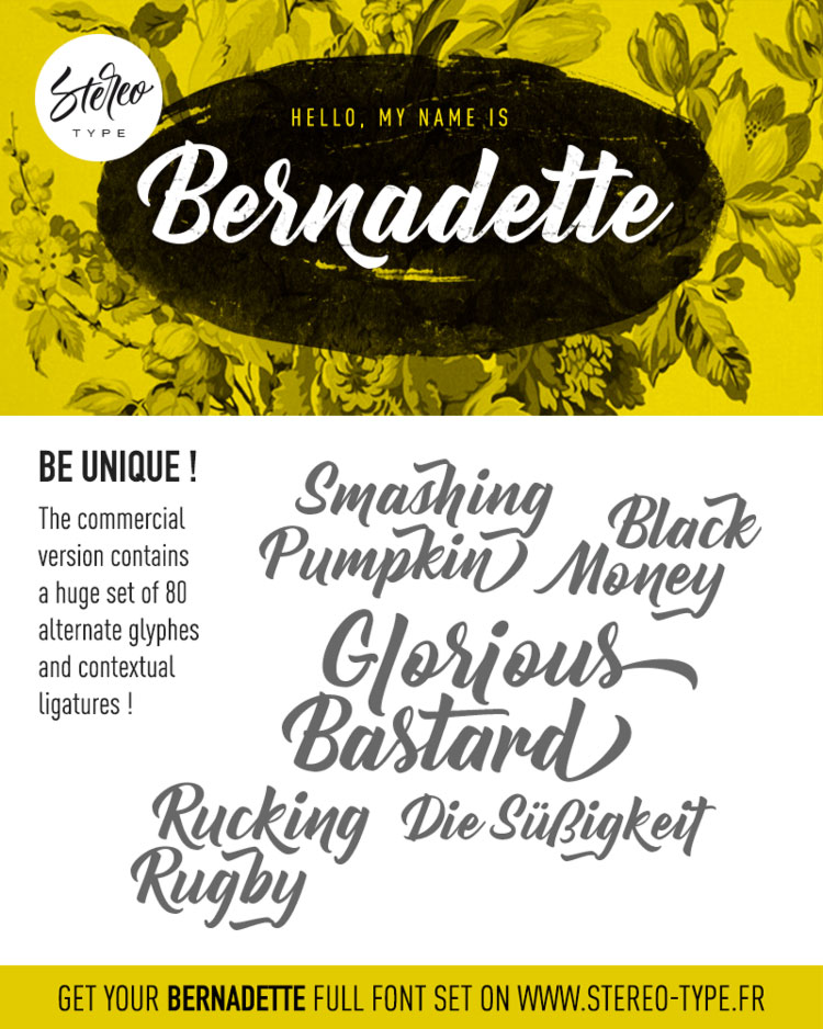 Bernadette Free Script Font