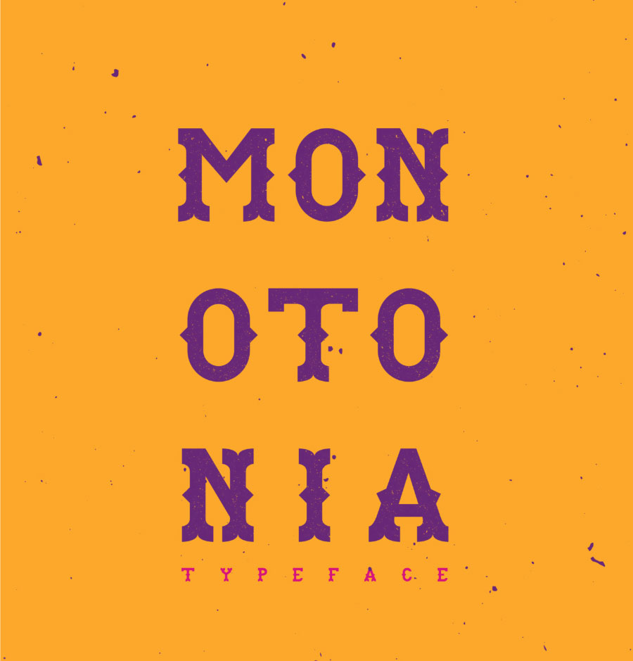 Monotonia Display Free Typeface