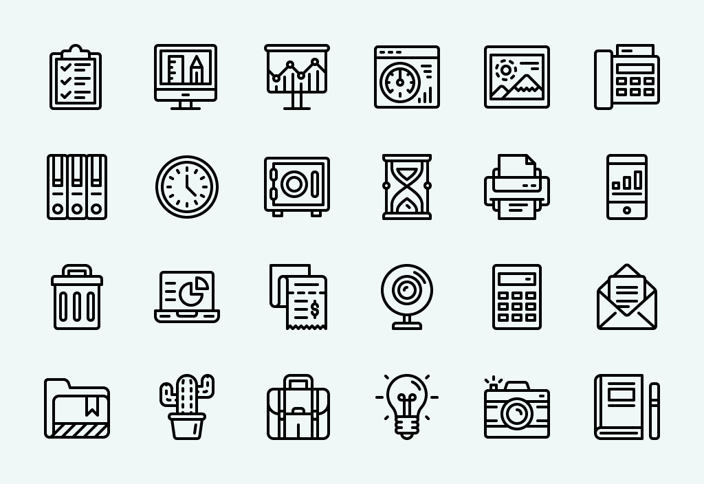 Free Office Vector Icon Set