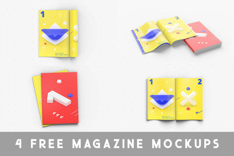 4 Free Magazine Mockups