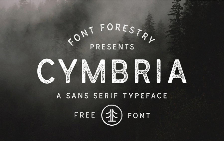 Cymbria Free Rough Font Family